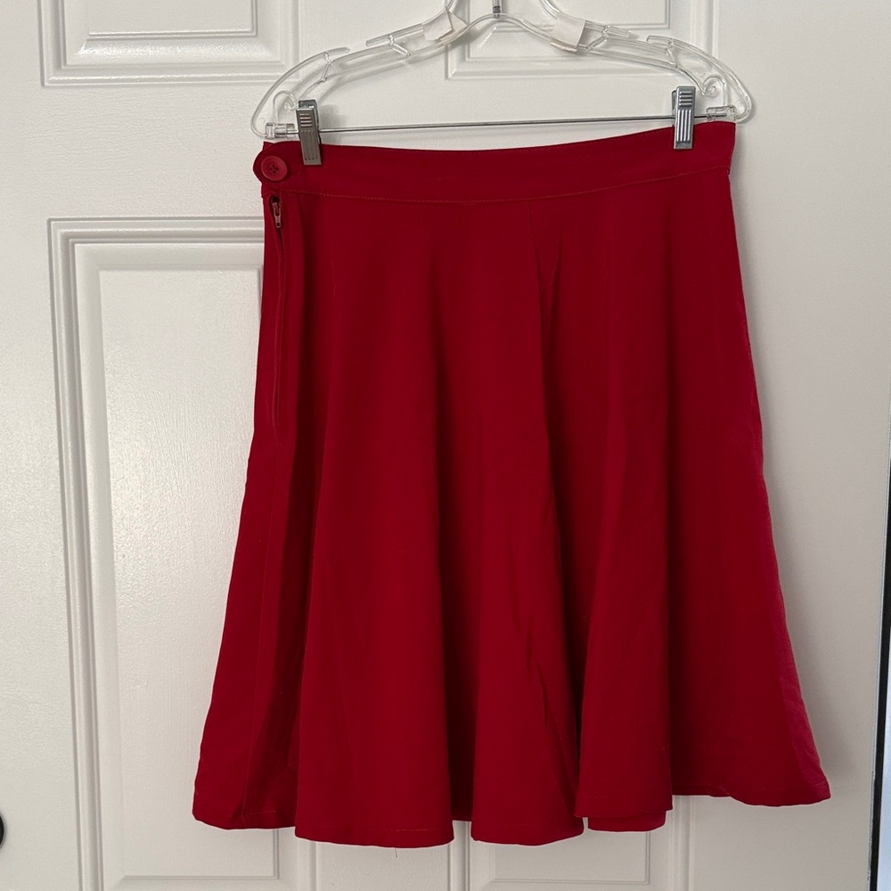 RockSteady Vibrant Red Skater Skirt